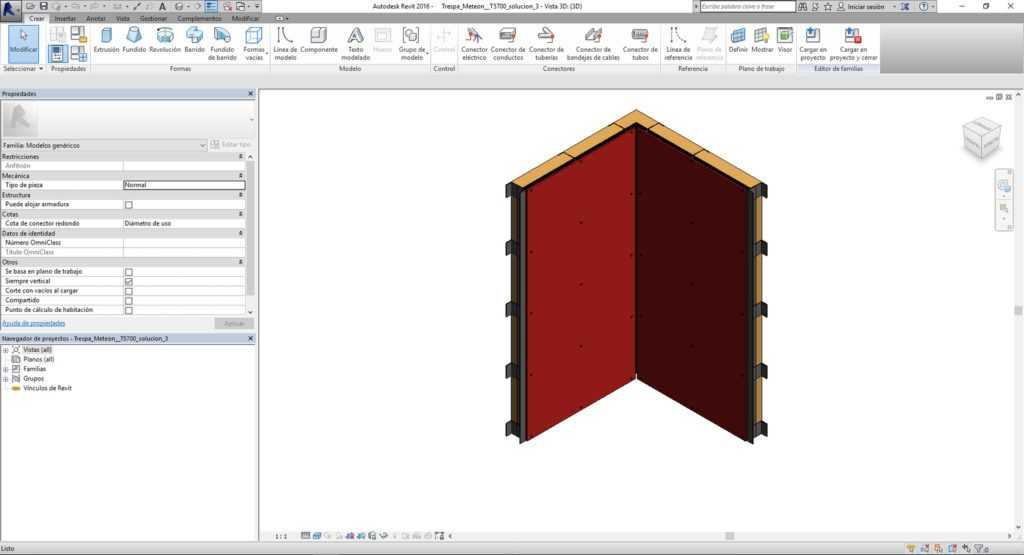 Trespa Meteon cladding, modeled in Revit