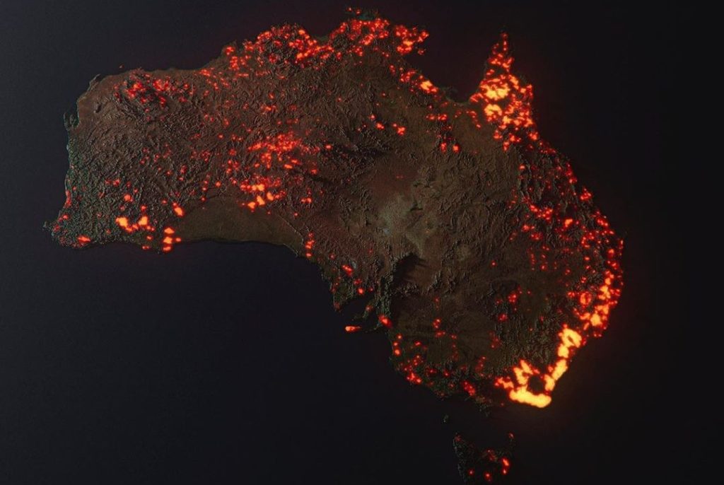 حرائق أستراليا تسجل رقم قياسي وموت ما يقارب نصف مليار حيوان