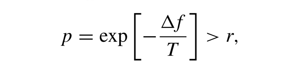 دالة إحتمالية p من  الديناميكا الحرارية