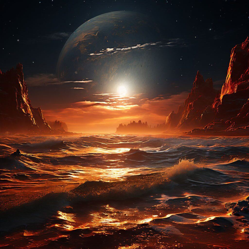 أمواج بحيرات القمر تيتان